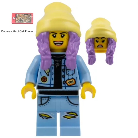 LEGO Hidden Side Parker L Jackson Minifigure hs014 Phone Open/Scared Face New