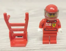 Lego rac024as F1 Ferrari Driver Helmet and Balaclava Torso Stickers Minifigure