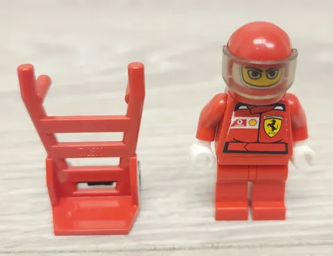Lego rac024as F1 Ferrari Driver Helmet and Balaclava Torso Stickers Minifigure