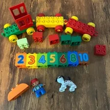 LEGO DUPLO Number Train 10558 Retired 2013 Replacement Pieces Boy Dog