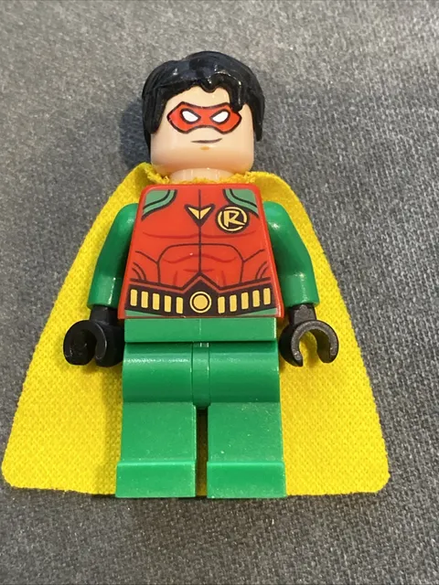 Lego ROBIN Minifigure - DC Batman Super Heroes - Red Mask, Juniors Cape - sh0514