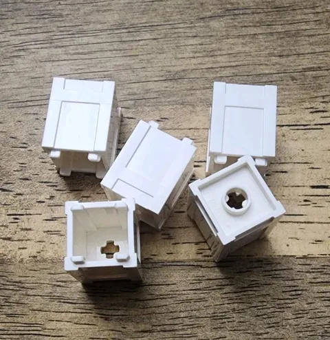 LEGO White Container, Box 2 x 2 x 2 - Top Opening. QTY 5. Part 61780