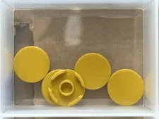 LEGO Parts - Pearl Gold Tile, Round 2 x 2 - No 14769 - QTY 5