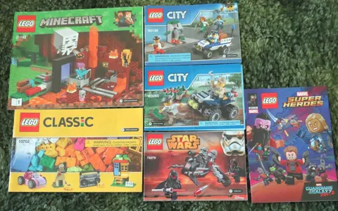 LEGO Instruction Manuals No Bricks Classic Star Wars City Super Heroes Minecraft