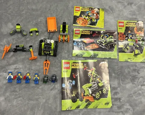 LEGO Power Miners Lot: 8707 8956 8957 8958 w/Minifigs + Instructions