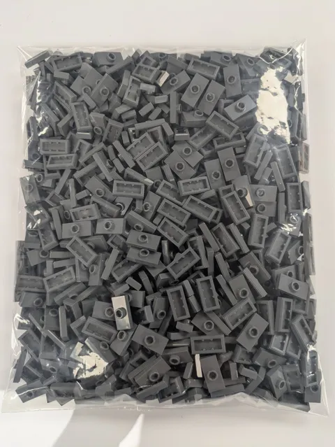 Lego Lot  x700 Dark Bluish Gray Plate 1 Stud Jumper 1 x 2 # 15573 Bulk
