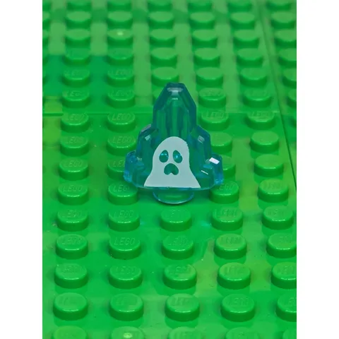 LEGO White Ghost Moonstone Rock 1x2 Crystal Stepped - 2012