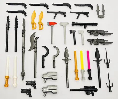 Weapons Accessories for Lego Minifigures Lot of 37 Custom New Lightsaber Shotgun