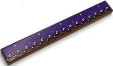 Lego New Reddish Brown Tile Flat Smooth 1 x 8 w/ Dark Purple Cloth Strip Part
