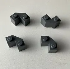 LEGO 4x NEW Pieces Brick 2x2 w/ Facet DARK BLUISH GREY #87620
