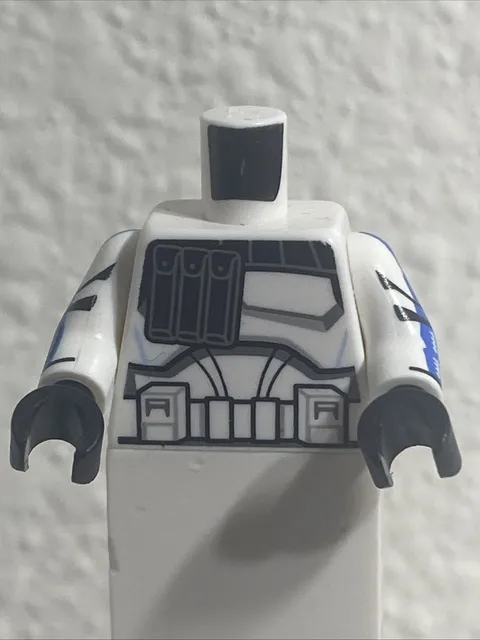 Star Wars LEGO White Minifigure Torso Clone ARC Trooper Fives, 501st Legion