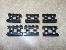 LEGO BULK LOT OF 6 BLACK FENCE ORNAMENTAL ASIAN LATTICE 4 STUDS 1X4X2 #32932
