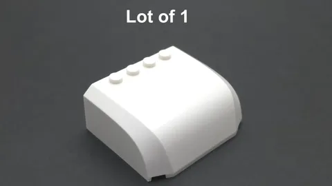 Lego 5x6x2 Windscreen White with Curved Top Canopy with 4 Studs Lot of 1
