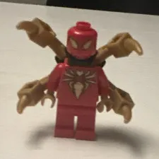 LEGO Plastic Minifigure Red with Gold Claw/Wing Backpack and Black Harness