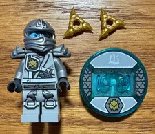 LEGO Dimensions Ninjago ZANE minifigure with disc