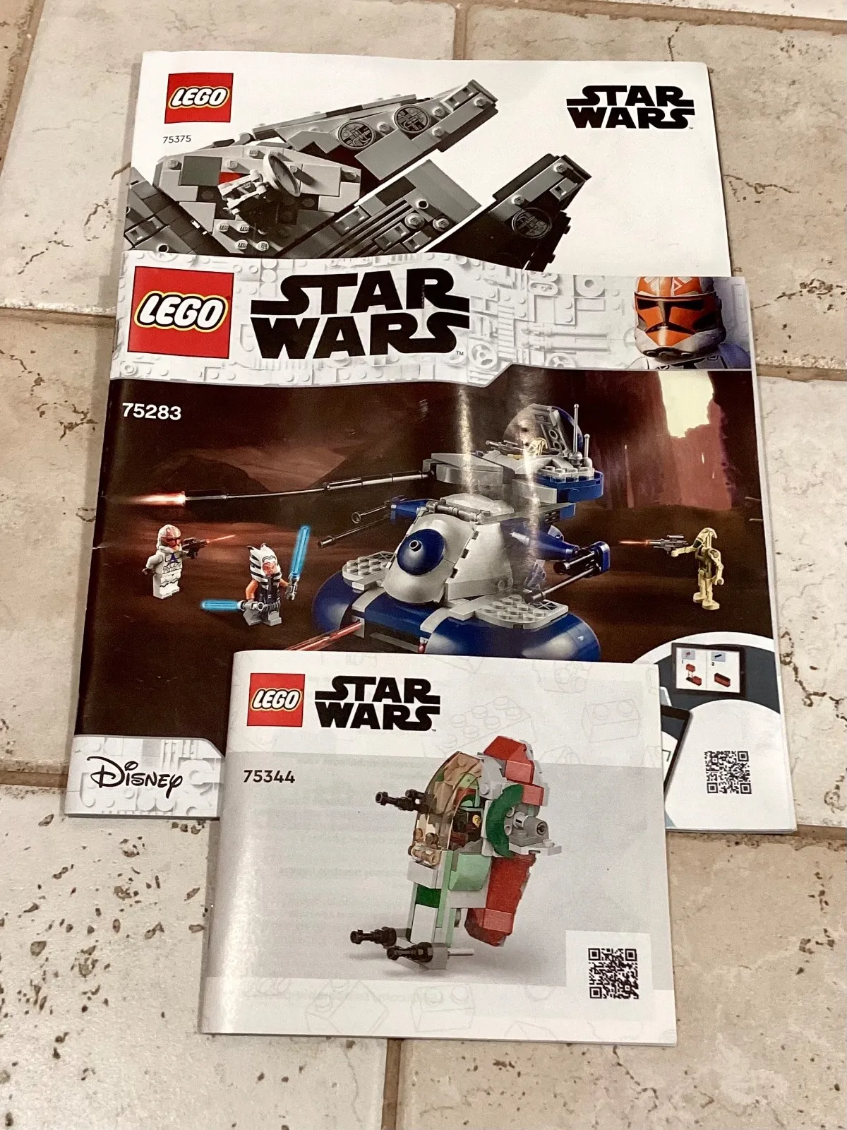 Lot of 3 LEGO Disney Star Wars Instruction Books for Sets 75344, 75283 & 75375