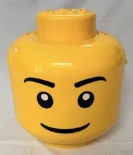LEGO Big Yellow Face Head 2010 Storage Container w/Sort Trays - Great Condition