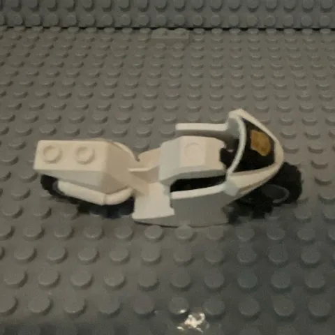 LEGO White Motorcycle Motorbike Vehicle Build w/ Black Wheels, Plastic