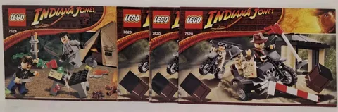 Lego 4 Instruction Manuals Lot Only For Set 7620 & 7624 Indiana Jones