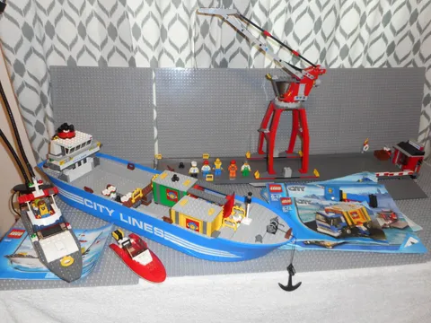 LEGO 7994 City Harbor with instructions | near complete, plus extra boats