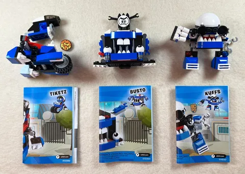 Lego Mixels Series 7 Set: Busto, Kuffs, Tiketz, Excellent Condition