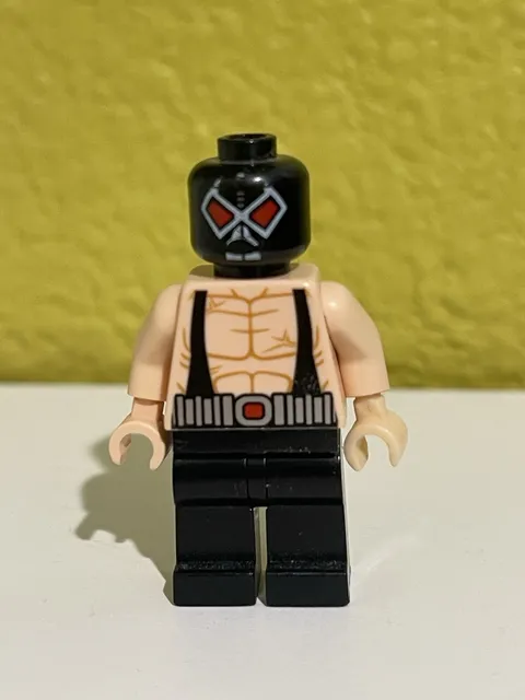 LEGO DC Bane Minifigure - Black Head Mask Print, Flesh Torso, Black Legs