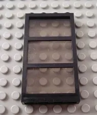LEGO Black 1x4x6 Modular Building Window Translucent Black Glass