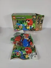 LEGO 21153 Minecraft The Wool Farm With Box 100% Complete w/ Manual Ships Free 