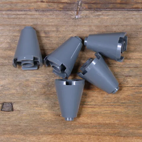 LEGO Dark Bluish Gray Cone 2 x 2 x 2 - Open Stud 3942c Qty 5