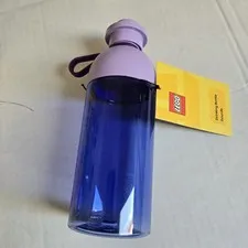 Lego  500ML Purple Transparent Drinking Bottle Great for School  BRAND NEW