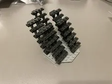 (5) LEGO Open Straight Stair ladder Lot- BLACK-#30134
