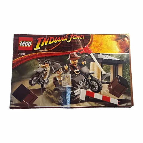 LEGO Indiana Jones 7620 Motorcycle Chase 100% Complete w/ Minifigs & Manual 2008