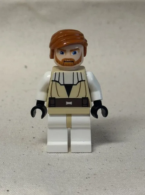 LEGO Star Wars The Clone Wars (sw0197) Obi-Wan Kenobi Large Eyes - Great Cond