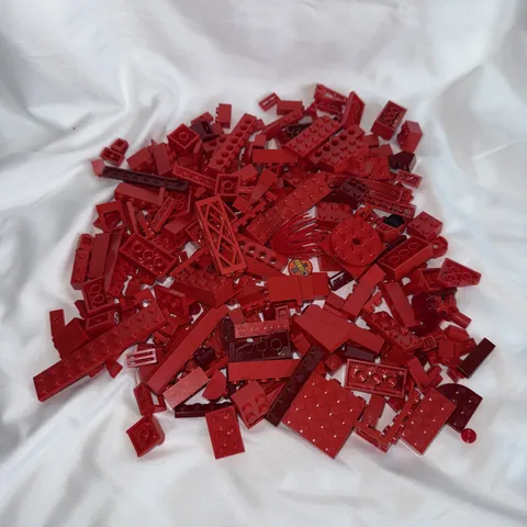 Bulk Red / Dark Red LEGO Assorted 0.5 Pound Lot, Bricks, Plates, Tiles 8 Ounces