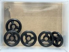 LEGO Parts - Black Vehicle, Steering Wheel Small, 2 Studs - No 30663 - QTY 5