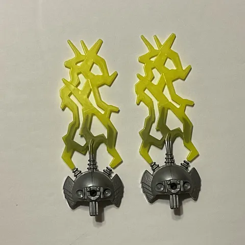 LEGO Hero Factory Weapon Triple Lightning Bolts 87812pb01 Trans-Neon Green