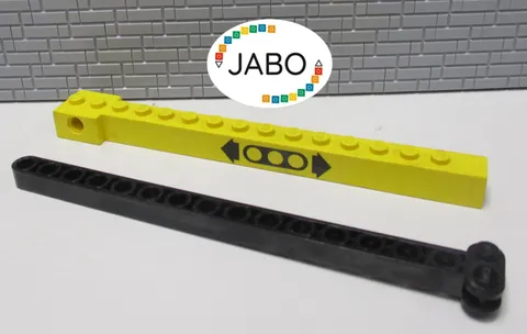 (J5/13/3) LEGO 2350apb01 Boom Crane Arm Yellow with 2351 Inner Part Black 6361