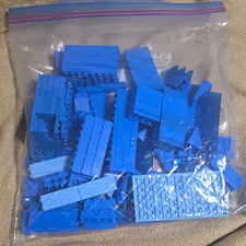 LEGO Bulk Lot Blue Bricks Plates Pieces & Parts Plastic Mixed Polybag