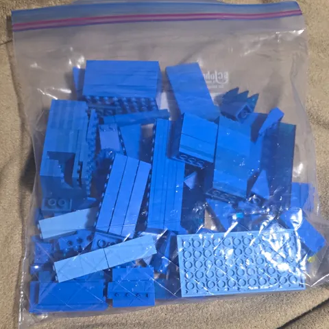 LEGO Bulk Lot Blue Bricks Plates Pieces & Parts Plastic Mixed Polybag