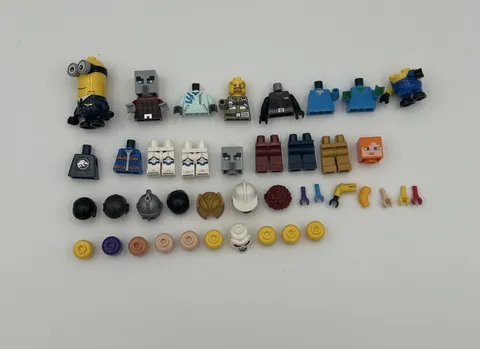 LEGO Minifigure Parts & Accessories Mixed Lot, Multicolor Plastic, 40+ Pieces