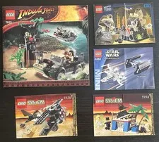 Lego Instruction Manual Lot of 5 Manuals ONLY, 1383 4484 5928 5938 7625.