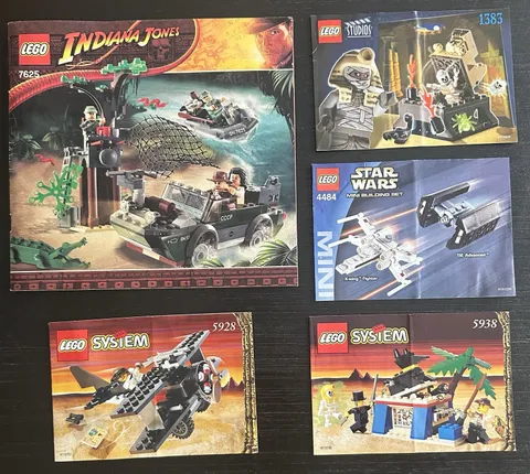 Lego Instruction Manual Lot of 5 Manuals ONLY, 1383 4484 5928 5938 7625.