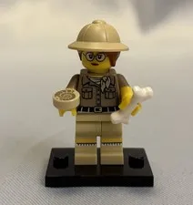 Paleontologist Lego Minifigure Fossil Hunter Bone Girl Archeologist Series 13