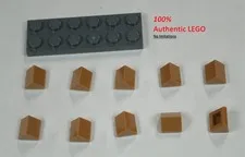 LEGO NEW 1x1 Medium Dark Flesh Slope (45°) Double (10x) 6401014 Brick 35464