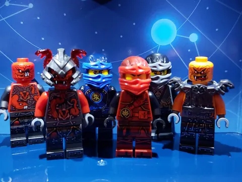 LEGO Ninjago Minifigure Lot Hands Of Time Dual Heads Kai Jay Blunck Slackjaw
