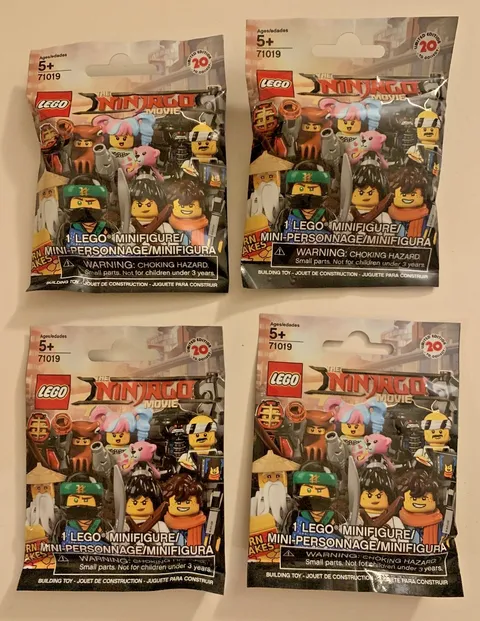 LEGO 71019 Ninjago Movie Minifigure Blind Bag New & Sealed  (Random Lot of 4)