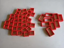 LEGO BULK LOT 42 RED WINDOW/DOOR FRAMES 2X4X3 2X4X6 #60598 #60599