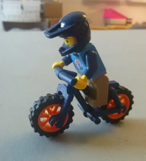 LEGO Minifigure with Navy Helmet and Navy Bike - NEW