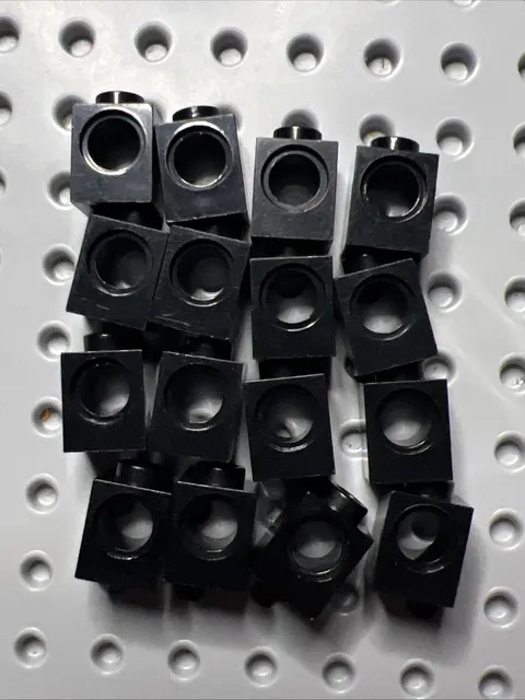 LEGO 6541 Black Technic, Brick 1 x 1 with One Holes - 16pcs