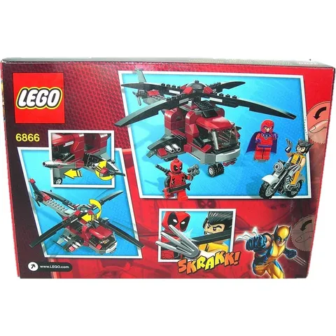 LEGO 6866 Wolverine's Chopper Showdown X-Men Deadpool Magneto New Sealed